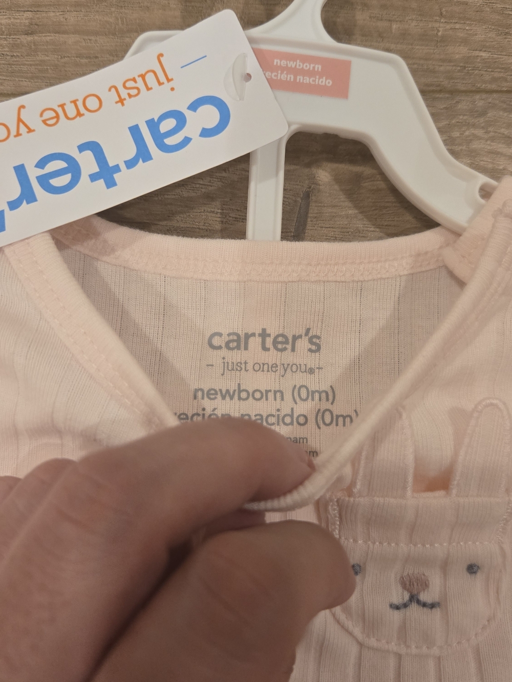 NEW Carter’s 2pc Bunny Pocket Ribbed Set - Pink Multi Sizes (NB & 3M) - Picture 11 of 12